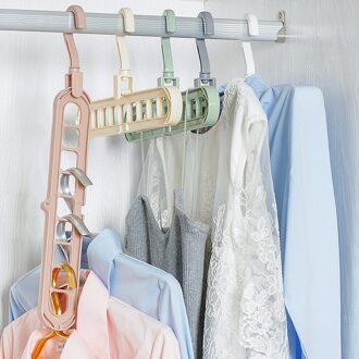 Thuis Multi-Poort Ondersteuning Hangers Droogrek Multifunctionele Plastic Opslag Hangers Kleding Organizer Ruimtebesparend Hanger 3stk kleur willekeurig