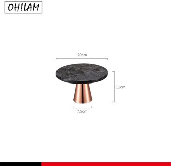 Thuis Natuurlijke Champagne Marmer Cake Stand Dessert Fruit Serveren Plaat Lade Op Voetstuk Stand-Thee Party Serveerschaal A146-4