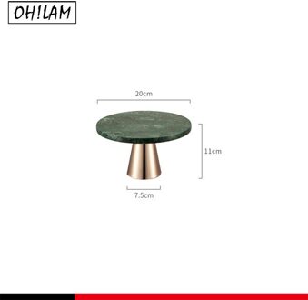 Thuis Natuurlijke Champagne Marmer Cake Stand Dessert Fruit Serveren Plaat Lade Op Voetstuk Stand-Thee Party Serveerschaal A146-5