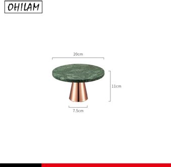 Thuis Natuurlijke Champagne Marmer Cake Stand Dessert Fruit Serveren Plaat Lade Op Voetstuk Stand-Thee Party Serveerschaal A146-6