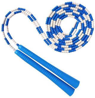 Thuis Non Slip Sport Kids Fitness Gesegmenteerde Verstelbare Indoor Outdoor Training Workout Gewichtsverlies Zachte Kralen Springtouw # T2P blauw