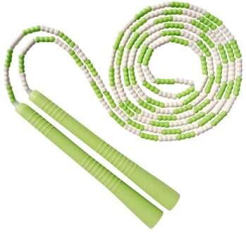 Thuis Non Slip Sport Kids Fitness Gesegmenteerde Verstelbare Indoor Outdoor Training Workout Gewichtsverlies Zachte Kralen Springtouw # T2P groen