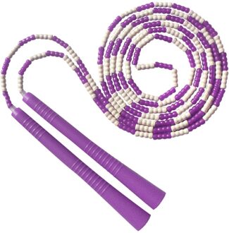 Thuis Non Slip Sport Kids Fitness Gesegmenteerde Verstelbare Indoor Outdoor Training Workout Gewichtsverlies Zachte Kralen Springtouw # T2P paars