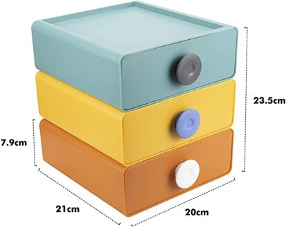 Thuis Officiële Nordic Stapelbaar Lades Desktop Opbergdoos Diversen Organizer Case Plastic Rack Leuke Cosmetica Container willekeurig 3stk
