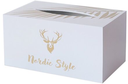 Thuis Opslag 20*13*10 Cm Houten Auto Tissue Box Pompen Doos Nordic Stijl Herten Hoofd Houten Tissue opbergdoos Zwart En Wit