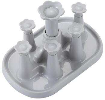 Thuis Plastic Afvoer Bekerhouder Water Cup Ondersteboven Opbergrek Keuken Rek Voor Thuis Bar Tool Afdruiprek rack 6 digits-grijs