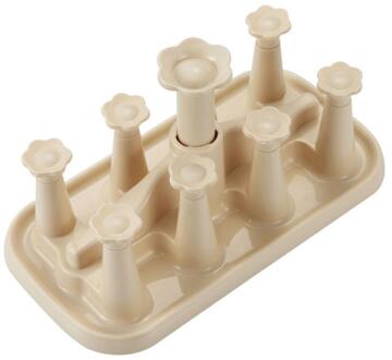 Thuis Plastic Afvoer Bekerhouder Water Cup Ondersteboven Opbergrek Keuken Rek Voor Thuis Bar Tool Afdruiprek rack 8 digits-khaki