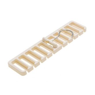 Thuis Ruimtebesparend Draagbare Tie Riem Sjaal Hanger Holder Organizer Storage Rack wit