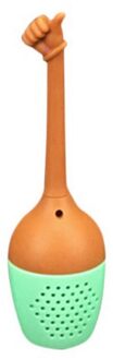 Thuis Siliconen Gebaar Shaped Thee Maker Gebaar Shaped Thee Lek Food Grade Silicone Tea Filter Thee Set Accessoires Donker Kaki