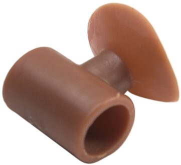 Thuis Slaapkamer Duurzaam Hotel Rubber Zuignap Effen Elastische Ruisonderdrukking Installeren Deurklink Bumper bruin