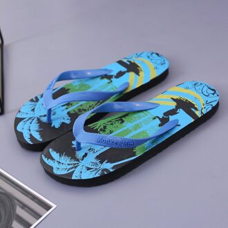 Thuis Slippers Mannen Slippers Zomer Strand Stijl Slippers Zwembad Antislip Slipper Casual Schoenen Slippers Pantoufles Homme # L28 Blauw / 40