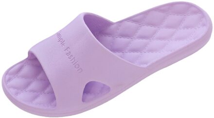 Thuis Slippers Vrouwen Mode Toevallige Koppels Thuis Badkamer Douche Antislip Slippers Zwembad Schoenen Antislip Schoenen Sandalen Paars / 35-36
