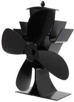 Thuis Stille Kachel Ventilator Met 4 Bladen Warmte Aangedreven Elektrische Ventilator Voor Haard N84C