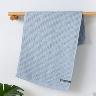 Thuis Sub-Moeder Garen Diamant Rooster Handdoek 34*74Cm Japan Eenvoudige Effen Kleur 32-Strengen Jacquard gezicht Handdoek Zacht En Absorberend blauw