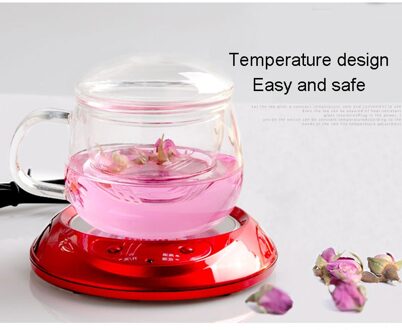 Thuis Theepot Mok Verwarming Warmer Multifunctionele Verwarming Pad Voor Desktop Verwarmd Koffie Thee Of Kaars Wax Warmer Rode Theepot Trivets
