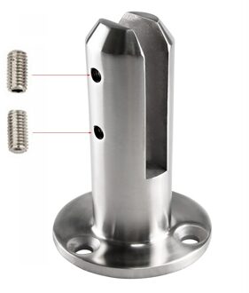 Thuis Trappen Hek Spigots Balkon Floor Stand Glasklem Balustrade Badkamer Zwembad Roestvrijstalen Reling Ronde Beugel 01