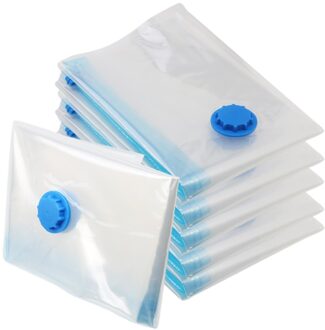 Thuis Vacuümzak voor Kleding Opbergtas Met Klep Transparante Grens Opvouwbare Compressed Organizer Saving Seal Packet 50 x 70cm