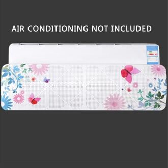 Thuis Verstelbare Airconditioner Cover Outdoor Anti Direct Blazen Intrekbare Airconditioning Wind Shield Deflector Baffle Love bloem
