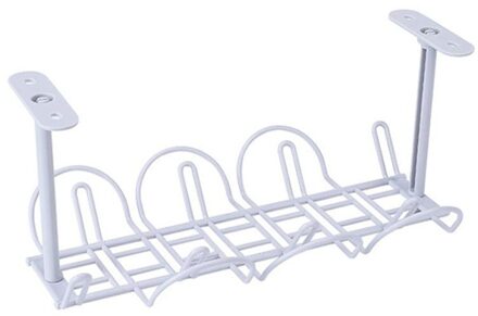 Thuis Woonkamer Opbergrek Onder Bureau Kabelmanagement Lade Draad Cord Power Strip Adapter Organisator Plank Grijs