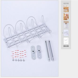 Thuis Woonkamer Opbergrek Onder Bureau Kabelmanagement Lade Draad Cord Power Strip Adapter Organisator Plank licht grijs