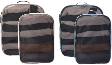 Thule Packing Cube Family Set pond gray/white Multicolor - H 40 x B 31.5 x D 9.5 cm