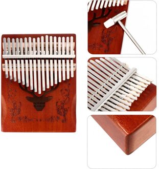 Thumb Piano 17 Keys Houten Kalimba Mbira Beginner Vinger Instrument zoals getoond