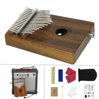 Thumb Piano 17 Sleutel Kalimba Effen Acacia Wood Thumb Piano Mbira Natuurlijke Elektronische Mini Toetsenbord Instrument