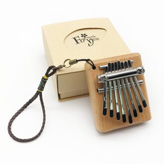 Thumb Piano 8-Tone Mini Kalimba Vinger Piano Draagbare Muziek Instrument Afrikaanse Duim Hele Board Hout Kalimba Piano