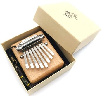 Thumb Piano 8-Tone Mini Kalimba Vinger Piano Draagbare Muziek Instrument Afrikaanse Duim Hele Board Hout Kalimba Piano