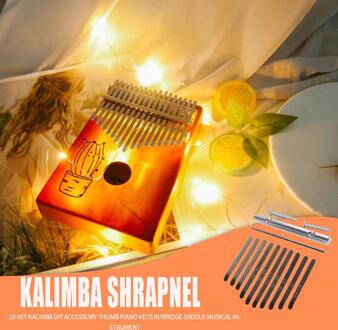 Thumb Piano Bridge Zadel 10 Keys Set Kit Voor Kalimba Diy Vervangende Onderdelen Muziek Voor Kinderen