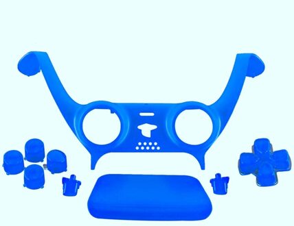 Thumb Stick Grip Cap Gamepad Decoratie Strip Shell Vervanging Front Cover Kit Voor Sony PS5 Accessoires blauw