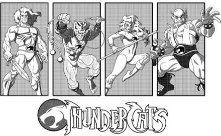 Thundercats Character Panels Unisex T-Shirt - White - 5XL Wit