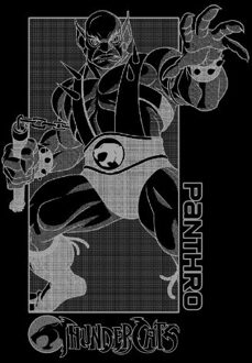Thundercats Panthro Grey Unisex T-Shirt - Black - 4XL Zwart