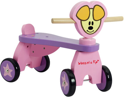 Tiamo Houten vierwieler roze Woezel en Pip, Pip