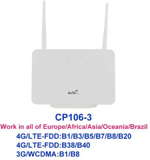 Tianjie Unlocked 3G 4G CAT4 Lte Wifi Modem Cpe Router Thuis Hotspot Dual Antenne Lan Poort RJ45 Draadloze met Sim Card Slot CP106-3
