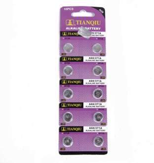 Tianqiu AG6 LR920/371 Alkaline 10'lu Knop Batterij