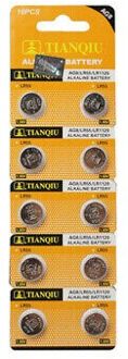 Tianqiu AG8 LR1120/391 Alkaline 10'lu Knop Batterij