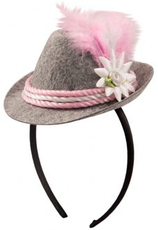 Tiara Trilby Grijs/roze One-size