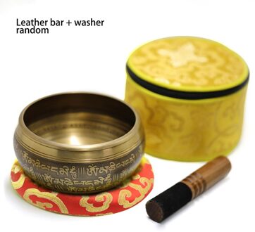 Tibet Chant Yoga Meditatie Zingen Kom Handwerk Sanskriet Messing Klankschaal Messing Chime Brons Qing Boeddha Geluid Kom Nepal 12cm as tonen