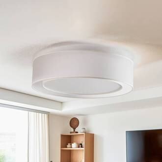 Tibu plafondlamp, textiel, Ø50cm, ecru