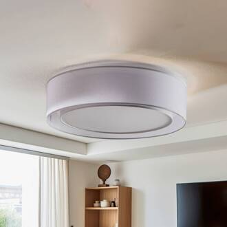 Tibu plafondlamp, textiel, Ø50cm, grijs