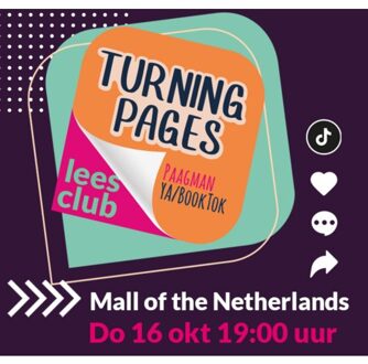 Ticket turning pages leesclub mall 16 oktober 2025 19:00 uur @ westfield mall of the netherlands
