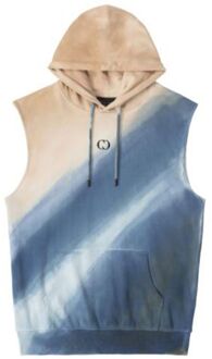 Tie Dye Heren Hoodie Vest Blauw