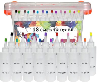 Tie Dye Kit Diy Stof Dye Set Textiel Verf Set Kids Graffiti Dye Poeders Kit Veilig 18 Kleuren Decoratie Voor arts Crafts Party