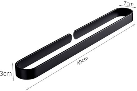 Tie Rack Badkamer Accessoires Gratis Punch Beugel Waterdichte Ruimte Aluminium Zelfklevende Handdoek Rail Stevige Wc Magazijnstelling donker grijs