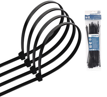 Tie Wraps - Tyrap - Aigi Tie - 3.6x200mm - Zwart - 40 Stuks