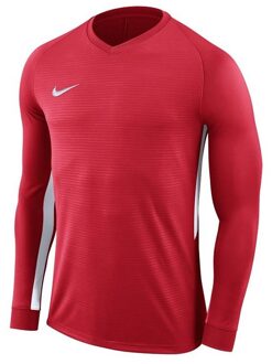 Tiempo Premier LS Jersey  Sportshirt - Maat M  - Mannen - rood/wit