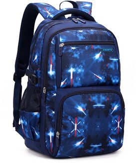 Tieners Rugzakken Jongens Mode Ster Schooltassen Kinderen Reistas Kinderen Knapzak Basisschool Rugzak Studenten Tas 9-16Y blauw