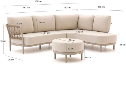 Tierra Outdoor Fresca lounge hoekset 3-delig links 5-zits - Laagste prijsgarantie! Taupe