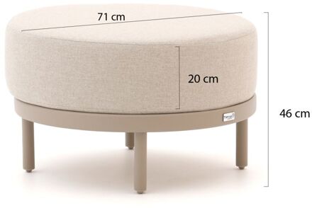 Tierra Outdoor Fresca lounge voetenbank ø 70cm - Laagste prijsgarantie! Taupe